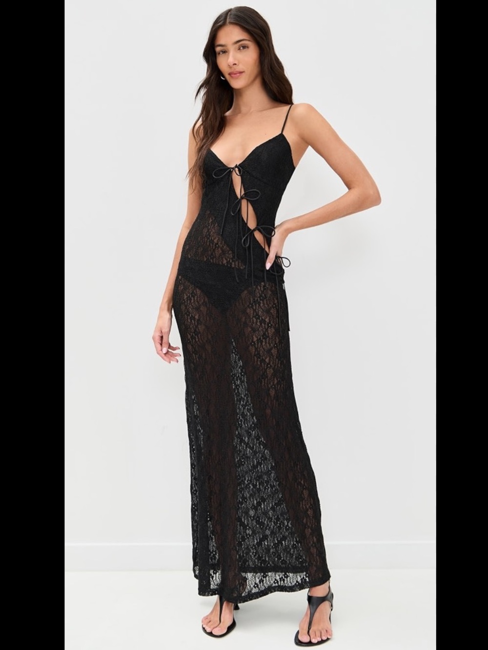 Lioness About A Girl Black Lace Maxi Dress